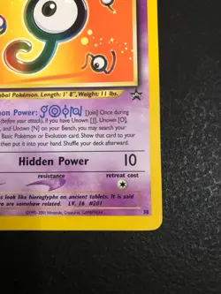 Pokemon 2001 Vintage - Black Star Promo - Unown [J] 38 - LP - Very Good - Image 4