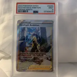 Pokemon TCG Cynthia's Ambition GG60 Crown Zenith Trainer Gallery Card Psa Mint 9 - Image 1
