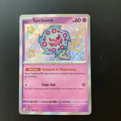 Pokemon TCG Spiritomb Scarlet & Violet: Paldean Fates 158/091 Shiny Rare - Image 1