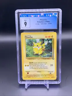 1999 Pokemon TCG Jungle Unlimited Pikachu 60/64 CGC Mint 9 - Image 1