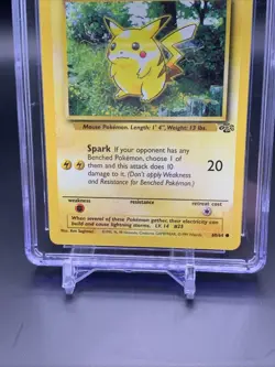 1999 Pokemon TCG Jungle Unlimited Pikachu 60/64 CGC Mint 9 - Image 3