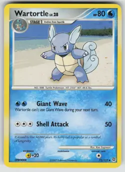 Wartortle 75/132 Uncommon Secret Wonders Pokemon Moderately Played - Image 1