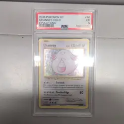 2016 Pokemon XY Chansey Holo Evolutions PSA 5 - Image 1