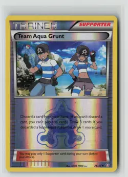 Team Aqua Grunt 26/34 Uncommon Double Crisis Pokemon Reverse Holo LP - Image 1