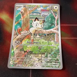 Meowth 106/094 Illustration Rare Phantasmal Flames Pokemon TCG - Image 1