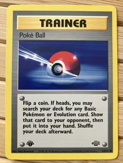 Pokemon TCG Jungle Poke Ball 64/64 1st Edition Regular Trainer - Image 1