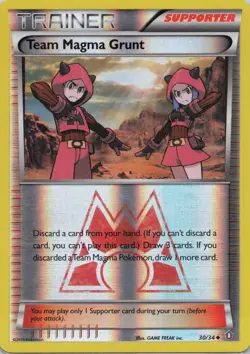 TEAM MAGMA GRUNT 30/34 UC DOUBLE CRISIS POKEMON REVERSE HOLO NM/M - Image 1