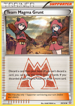 TEAM MAGMA GRUNT 30/34 UC DOUBLE CRISIS POKEMON REVERSE HOLO NM/M - Image 3