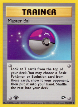 Master Ball 116/132 Uncommon Gym Challenge Pokemon 1st Edition Near Mint - Image 1