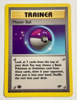 ** Master Ball 116/132 Uncommon Gym Challenge Pokemon 1st Edition NM - Image 1