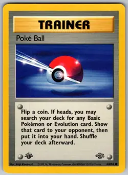 Poke Ball 64/64 Common Jungle Pokemon 1st Edition Lightly Played - Image 1