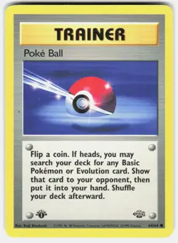 Poke Ball 64/64 Common Jungle Pokemon 1st Edition Lightly Played - Image 2