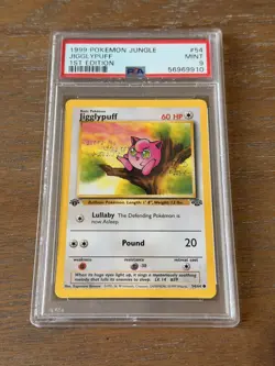 1999 Pokemon Jungle 1st Edition #54 Jigglypuff PSA 9 MINT - Image 1