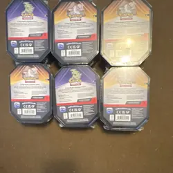 6 Pokemon TCG Triple Whammy Tins 3 Foils 2024 - Image 2