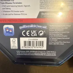 6 Pokemon TCG Triple Whammy Tins 3 Foils 2024 - Image 3