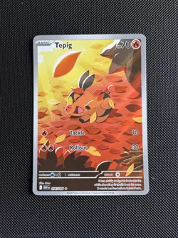 Pokemon TCG Tepig Card 096/086 IR White Flare English Edition Near Mint - Image 1