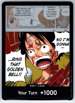 DON!! Card Monkey D. Luffy "Ring That Golden Bell!!" (Luffy) One Piece Foil NM - Image 1