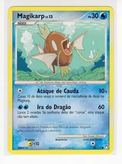 ~PT~ PORTUGUESE Magikarp 89/123 D&P Mysterious Treasures Pokemon Card (PE1) - Image 1