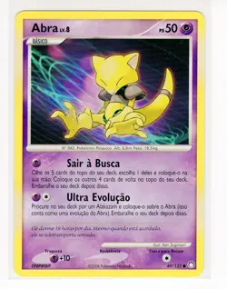 ~PT~ PORTUGUESE Abra 69/123 D&P Mysterious Treasures Pokemon Card (PE1) - Image 1