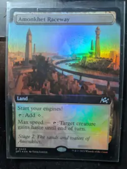 Amonkhet Raceway - Borderless Foil Land 424 DFT MTG SealedinSleeve - Image 1