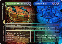 MTG - Restricted Office / Lecture Hall - Borderless Foil - Duskmourn - Magic - Image 1