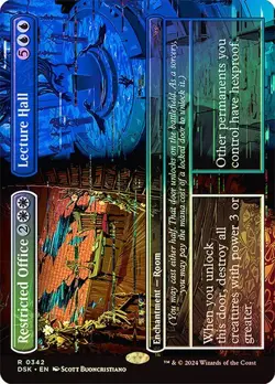 MTG - Restricted Office / Lecture Hall - Borderless Foil - Duskmourn - Magic - Image 2
