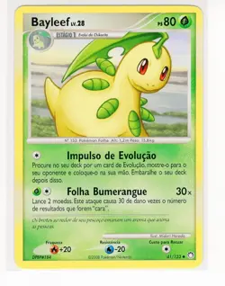 ~PT~ PORTUGUESE Bayleef 41/123 D&P Mysterious Treasures Pokemon Card (PE1) - Image 1