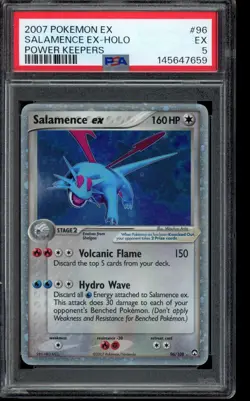 2007 Salamence EX #96 96/108 Pokemon Power Keepers Holo PSA 5 - Image 1