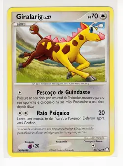 ~PT~ PORTUGUESE Girafarig 49/123 D&P Mysterious Treasures Pokemon Card (PE1) - Image 1
