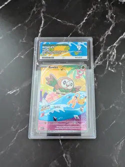 Pokemon TCG Rowlet MEP 043 First Partner Illustration Collection 1 Ace Graded 9 - Image 2