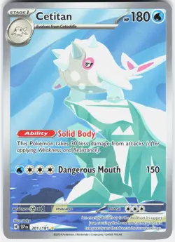 Cetitan 201/191 Illustration Rare Surging Sparks Pokemon Holo Near Mint - Image 1