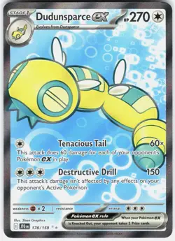 Dudunsparce ex 178/159 Ultra Rare Journey Together Pokemon Holo Near Mint - Image 1