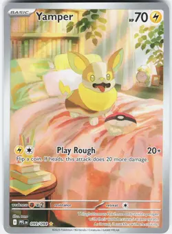 Yamper 099/094 Illustration Rare Phantasmal Flames Pokemon Holo Near Mint - Image 1