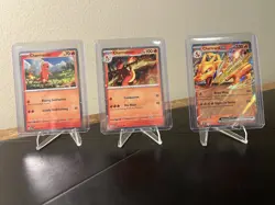 Charizard ex 161 Promo Charmeleon 005/165 Holo +SWIRL Charmander 004/165 Holo - Image 1
