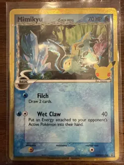 Pokemon Mimikyu Delta Species Promo Holo SWSH136 Celebrations Anniversary Stamp - Image 1