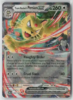 Pokemon Team Rocket's Persian ex Holo #150/182 SV10: Destined Rivals - Image 1