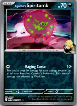 Cynthia's Spiritomb 129/182 Uncommon Destined Rivals Pokemon Reverse Holo NM - Image 1