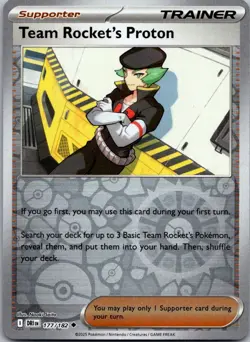 Team Rocket's Proton 177/182 Uncommon Destined Rivals Pokemon Reverse Holo NM - Image 1