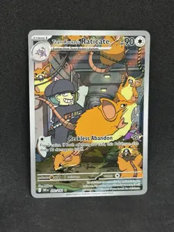 Pokemon TCG Team Rockets Raticate 202/182 Destined Rivals Illustration Rare NM - Image 1