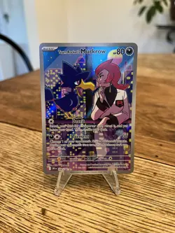 Pokemon Team Rocket's Murkrow 200/182 Destined Rivals Illustration Rare Holo - Image 1