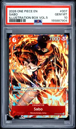 2026 ONE PIECE PROMOS ENGLISH EN SABO ILLUSTRATION BOX VOL.5 PSA 10 - Image 1
