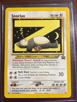 Pokemon Card - Snorlax Wotc Black Star Promo 49 Vintage Promo Rare- NM Read - Image 1