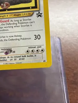 Pokemon Card - Snorlax Wotc Black Star Promo 49 Vintage Promo Rare- NM Read - Image 5