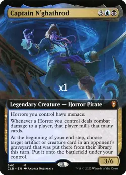 MTG Borderless CMR: Battle for Baldur's Gate CLB Captain N'ghathrod MINT - Image 1