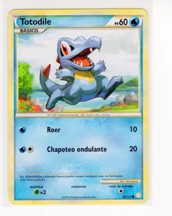 ~ESP~ SPANISH Totodile 86/123 HGSS HeartGold Soulsilver Pokemon Card (LB1) - Image 1