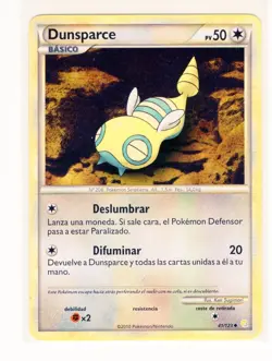 ~ESP~ SPANISH Dunsparce 41/123 HGSS HeartGold Soulsilver Pokemon Card (LB1) - Image 1