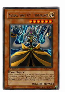Yugioh- 1X Arcana Force XIV - Temperance - Rare - 1st Edition - LODT-EN014 - NM - Image 1