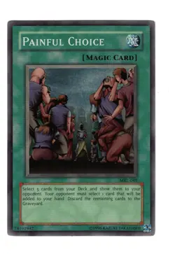 Yugioh- 1X Painful Choice - Super - Unlimited - MRL-049 - Light Play - Image 1
