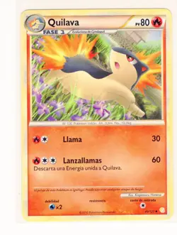 ~ESP~ SPANISH Quilava 49/123 HGSS HeartGold Soulsilver Pokemon Card (LB1) - Image 1