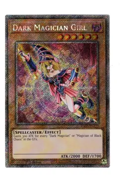 Yugioh- 1X Dark Magician Girl - Platinum Secret - 1st Edition - RA03-EN123 - NM - Image 1